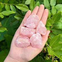 1pc Random Ounce Pure Natural Powder Rose Quartz Rough Raw Crystal Rock Mineral Specimen Healing Reiki Home Decor - Natural Rose Quartz Rough Stone - View 3