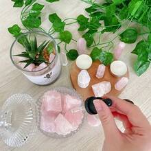 1pc Random Ounce Pure Natural Powder Rose Quartz Rough Raw Crystal Rock Mineral Specimen Healing Reiki Home Decor - Natural Rose Quartz Rough Stone - View 10