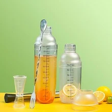 Shaker Cup Cocktail Mixer Lemon Tea Full Set Tool For Milk Tea Shop, Shaker Pot With Ice Beater And Cup - Multicolor - View 7