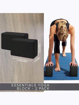 كتل اليوغا 2 قطعة، كتل اليوغا غير الانزلاقية الناعمة لليوغا والبيلاتس والتأمل