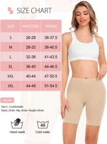 3条装女士无痕三角裤，女士平角内裤，防摩擦短裤，适合搭配连衣裙或骑行裤 - 彩色 - 查看 4