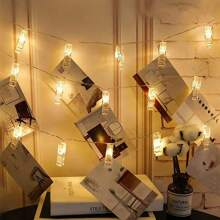 Luces LED de clip para la decoración del dormitorio de niñas, exposición de fotos, tablero de notas, 10 clips (la batería no está incluida) - Multicolor - Ver 14