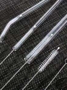 5 Stainless Steel Reusable Cleaning Brushes - Perfect For Cleaning Glass, Silicone, Metal Straws, And More! Easter Gifts, Teacher Gifts, Birthday Gifts, Christmas Gifts. Straw Cleaning Tool, Very Suitable For College Students, Convenient To Carry Dormitory Straw Cleaning Brush.