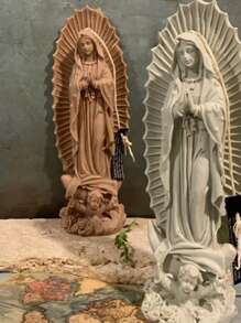 Molde de silicona de la elegante Virgen María para yeso, molde de figuras de esculturas de la madre católica Virgen María, herramientas de resina epoxi y yeso de bricolaje para manualidades sagradas, ornamento cristiano de oración sagrada