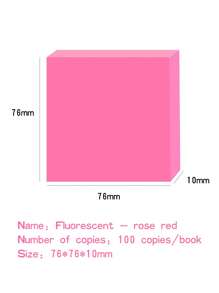 1入組100張固色強黏紙，適用於手帳、Salt系列INS Morandi色便箋備忘錄、裝飾和文具。