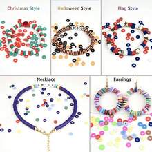 簡易款黏土珠手鍊套裝，搭配10600/9600/6000/5100/3500/2400/2000顆珠子、大學友誼拼字珠，吊墜符咒，橡皮圈。青少年完美禮物。 - 軟陶 - 查看 4