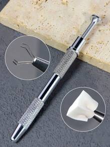 1个美甲海绵夹和50个海绵涂抹器套装，金银色海绵夹美甲抓取海绵工具，用于涂抹指甲油、化妆品和去除污垢，美甲用品，美甲工具，美甲艺术工具，返校季，美甲，美甲工具，美甲贴片工具，美甲修脚工具