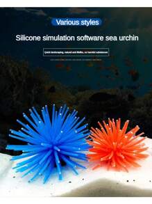 1 buc nou sosire simulare silicon corp moale arici de mare coral colorat silicon rezervor de pește acvariu Aquascape ornamente, accesorii pentru acvariu, decor pentru rezervor de pește
