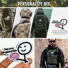 Hej, du tappade denna lapp 1pack-roliga lappar för ryggsäckar, hundselar, västar, hattar, jackor - svart och vitt rosa - Visa 7