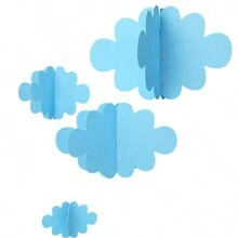 16pcs/Set 3D Cloud Decor Hanging Cloud Ceiling Party Decorations Lifelike Cloud Ornament