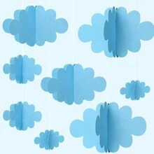 16pcs/Set 3D Cloud Decor Hanging Cloud Ceiling Party Decorations Lifelike Cloud Ornament