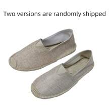 Chaussures de pêcheur en canevas respirante pour hommes, semelle en corde de chanvre, sans lacet, absorbante, anti-odeur, légère, tressée, décontractée, pour les vacances, en canevas de chanvre, chaussures plates noires et blanches, chaussures décontractées respirantes, chaussures de voyage blanches pour les vacances, chaussures noires en corde de chanvre, chaussures unisexes à semelle en chanvre, chaussures à semelle dure pour hommes