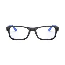 Ray-Ban RX5268 男女通用矩形眼镜 - 藍黑色 - 查看 7