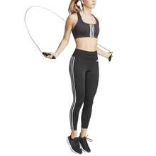 Adidas 女士 Train Essentials 3-Stripes 7/8 紧身裤 - 灰色 - 查看 7