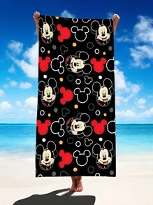 1 件图案沙滩巾，超细纤维超大沙滩毯，超强吸水浴巾，适合旅行、游泳、潜水、冲浪、瑜伽、露营，成人和成人各种尺寸，沙滩配件 - 彩色 - 查看 1