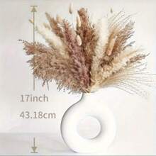 110 Stück Pampasgras weiße getrocknete Kaninchenschwanz Blumen, Boho-Stil Dekoration, künstliche Badezimmer Blumen Wanddekoration, Valentinstag, Geschenk, Herbstdekoration, Künstliche Pflanzen