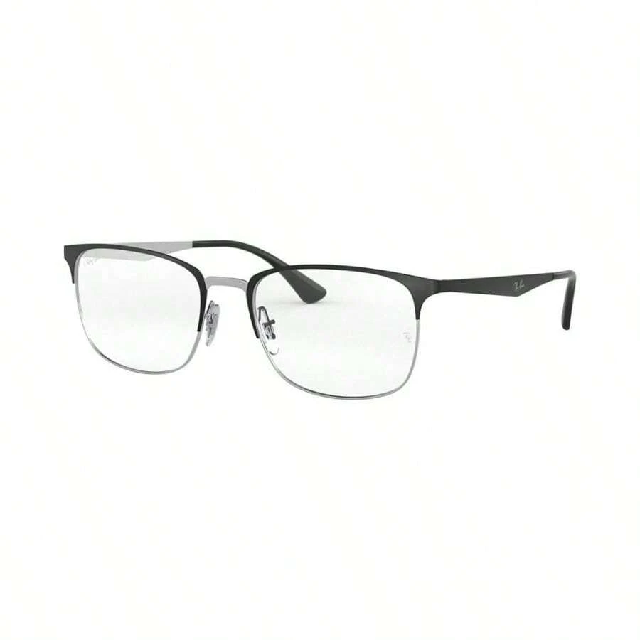 Ray-Ban Gafas rectangulares unisex RX6421 - Plata negra - Ver 1