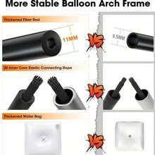 Kit de Arco de Balões, Estrutura de Arco de Balões Ajustável com 9 pés de Altura e 10 pés de Largura: Estrutura de Arco de Balões com Base - Para Casamentos, Festas de Aniversário, Decorações, Natal