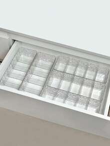 1 Hộp đựng tất loại ngăn kéo, Hộp sắp xếp đa chức năng, Hộp đựng đồ lót ngăn trong nhà, Hộp đựng đồ. - trong suốt - Xem 1