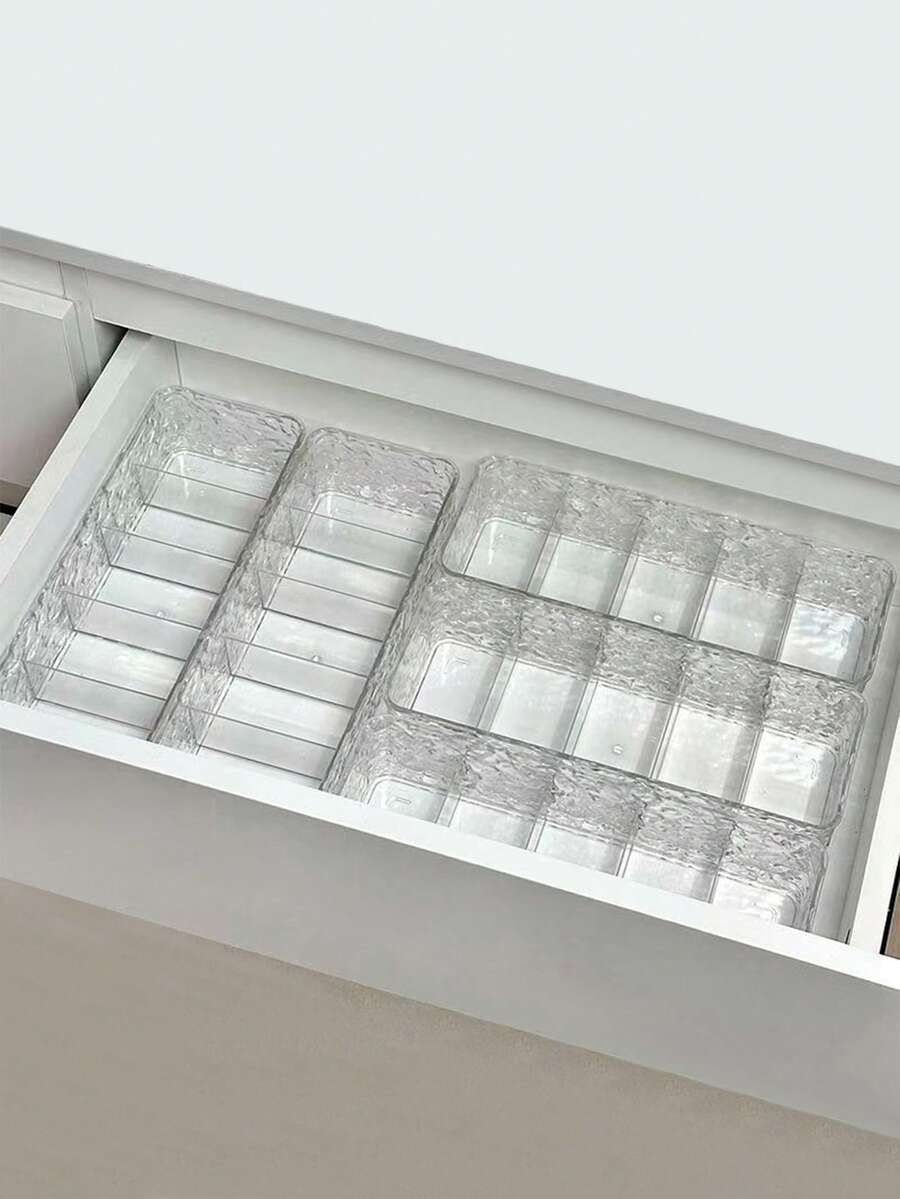 1 Hộp đựng tất loại ngăn kéo, Hộp sắp xếp đa chức năng, Hộp đựng đồ lót ngăn trong nhà, Hộp đựng đồ. - trong suốt - Xem 1