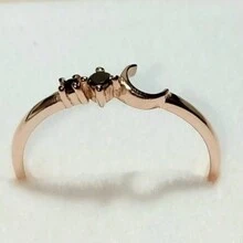 1 pièce Bague en forme de croissant de lune minimaliste pour femmes, à porter au quotidien et comme cadeau d'anniversaire