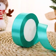 1 pieza/6 piezas Cinta de regalo de unicolor, Pinza de pelo hecha a mano, Cinta de satén de 1 pulgada x 25 yardas, Cinta para decoración de bodas y fiestas, Cinta para hacer coronas, Cinta para hacer lazos, Cinta para hacer ramos de pelo, Manualidades y costura, Navidad - Multicolor - Ver 23