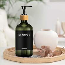 Bathroom Shampoo Dispenser & Hair Conditioner Shampoo Sub-Bottling Bottle 3pcs/Set 500ml - Green - View 5