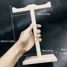 1pc Wooden Headphone Stand, Universal Headset Holder For Over-Ear Headphones, Earphones And Gaming Headsets