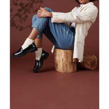 Clarks Westlynn Ayla 女士圆头便士乐福鞋 - 勃根地專利 - 查看 7