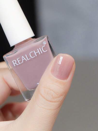 REALCHIC 10毫升/瓶 水性指甲油，浅粉色，快干，持久，可剥离，无异味，适合美甲沙龙的学生和美甲师使用，节日礼物，春夏美甲护理