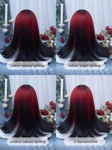 alicegarden 这款20英寸长的合成假发，拥有自然直发造型和惊艳的多色设计。它带有刘海，采用耐热纤维制成，经久耐用。这款假发非常适合日常佩戴，也适合派对、角色扮演和聚会等场合，能够打造自然逼真的效果，也是送给女性的理想礼物。 - 彩色 - 查看 7