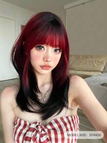 alicegarden 这款20英寸长的合成假发，拥有自然直发造型和惊艳的多色设计。它带有刘海，采用耐热纤维制成，经久耐用。这款假发非常适合日常佩戴，也适合派对、角色扮演和聚会等场合，能够打造自然逼真的效果，也是送给女性的理想礼物。 - 彩色 - 查看 2