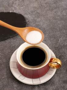 8支装小木勺，6.7英寸/17厘米蜂蜜勺，可用于泡茶、享用甜点、咖啡和汤，小巧的山毛榉木餐勺套装，有机木茶匙