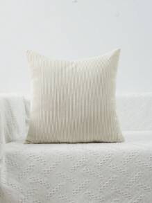 Miater 1入組素色靠墊套不附帶墊芯 - 米色 - 查看 17