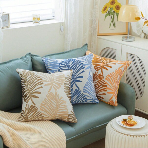 New INS Style Decorative Sofa Cushion Covers With Plant & Floral Patterns, Soft Cushion Pillowcases For Sofa, Bed Or Chair
