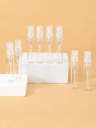 8pcs 2/3/5/10ml Mini Spray Bottle Fine Mist Travel Perfume Atomizer Bottle Glass Spray Bottle Empty Cosmetic Sample Container Travel Accessories Travel Essentials , Travel Organizer For Beach ,Summer Vacation Back To School School Supplies Holiday Camping Holiday Essentials Perfume For Women Perfume For Men