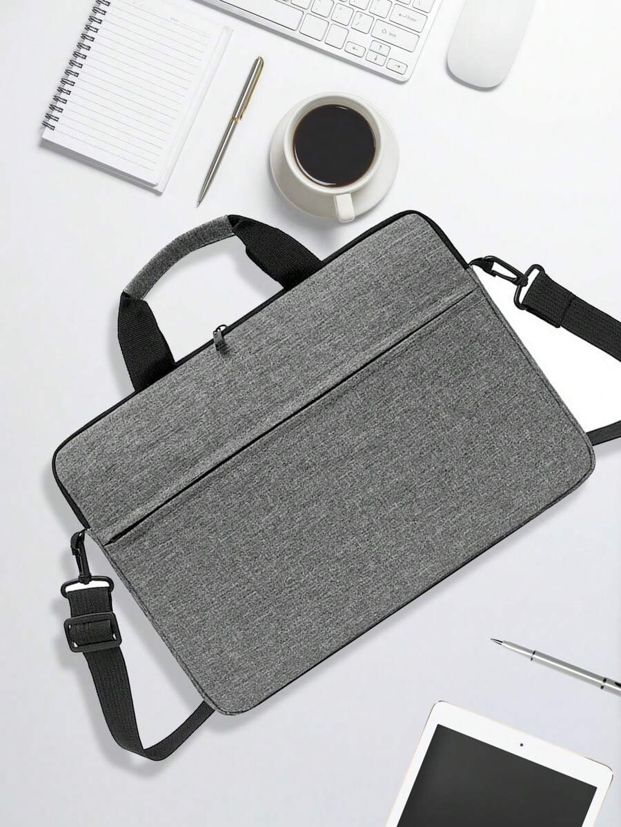1 pieza Estuche multiusos compatible con iPad y portátil con correa de transporte y mochila, disponible en 3 tamaños, color gris