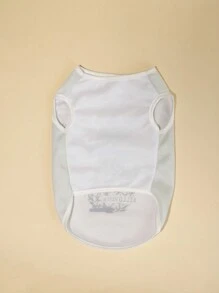 1 cái Áo thú cưng in sọc, áo vest cho chó, áo thú cưng cho áo thun cho chó nhỏ - trắng - Xem 4