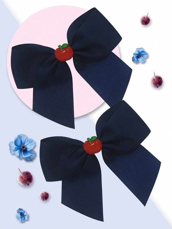 2 piezas de Lazos para cabello de niña de 4.3 pulgadas para el regreso a la escuela con pinzas para festivales, fiestas, graduación, accesorios para el cabello de niñas escolares para el primer día de clases, estudiantes de la clase y niños
