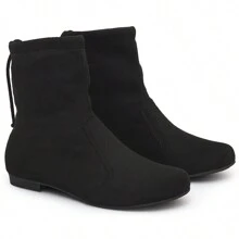 Women Mid-Calf Boots - 黑色 - 查看 2
