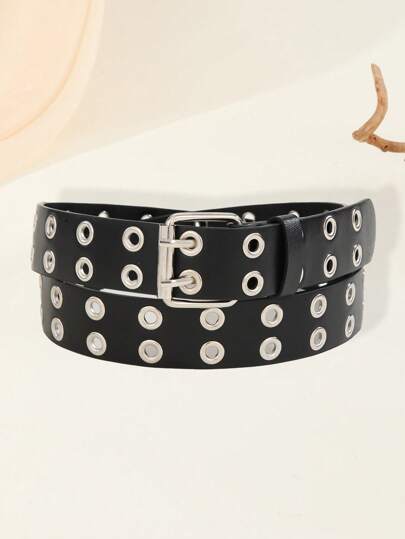 1 pieza Cinturón unisex de moda casual con diseño de ojo brillante blanco, adecuado como regalo para diversas ocasiones como reuniones, fiestas, salidas nocturnas, verano, escuela, otoño, Halloween