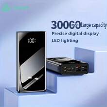 COKOAPE 50000/30000mAh 行動電源，USB 手機充電器，附 LED 電量顯示/手電筒，戶外緊急備用電池組，露營燈，相容於 /Android 手機數位電子設備 - 彩色 - 查看 2