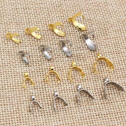 20 Stücke Edelstahl Anhänger Pinch Bail Haken Clips Verbindung DIY Schmuckherstellung Zubehör für Halskette