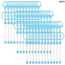 1/3/5/8/10/16/24/36/48 Pcs Blank Beaded Keychain Chains, Metal Beaded Keychain Chains, Beaded Pendant Jewelry Keychain, DIY Craft Supplies For Christmas, Valentine's Day Gifts