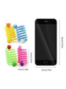 2pcs/Pack Colorful Pet Spring Cat Toy Elastic Tube Spring Kitten Plaything With High Beauty Value For Cat Interactive Play, Random Color