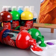 Xin Bowen Acrylic Paint Set Large Bottle Acrylic Paint 16.9oz (500ml) Premium Acrylic Paints Large Capacity For Artists Beginners And On Canvas Rocks Wood Ceramic Fabric