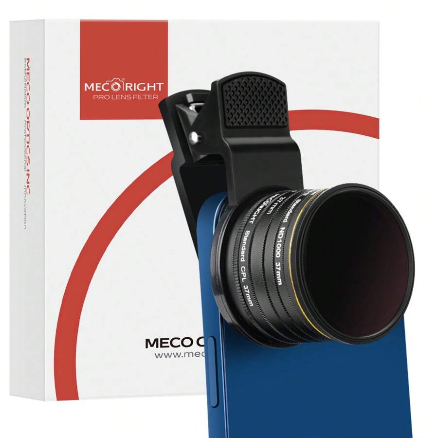 Bộ lọc điện thoại di động MECORIGHT Bộ phân cực CPL/Giảm ánh sáng ND/Dải độ GND/Camera ban đêm chống ánh sáng/Cận cảnh macro/Bộ lọc mềm trắng và đen, Tương thích với kẹp ống kính Huawei/Xiaomi/Samsung/OPPO/VIVO/IPhone, để xem trực tiếp Nhiếp ảnh