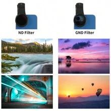 Bộ lọc điện thoại di động MECORIGHT Bộ phân cực CPL/Giảm ánh sáng ND/Dải độ GND/Camera ban đêm chống ánh sáng/Cận cảnh macro/Bộ lọc mềm trắng và đen, Tương thích với kẹp ống kính Huawei/Xiaomi/Samsung/OPPO/VIVO/IPhone, để xem trực tiếp Nhiếp ảnh - Bộ lọc điện thoại di động 52mm - Xem 6