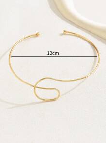 1pc Women's Simple Creative Geometric Wavy Choker Necklace, Elegant Personalized Casual Versatile For Vacation, Party, Graduation Season Gift
