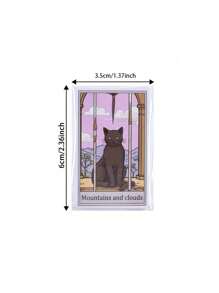 50pcs Vintage Cat Pattern Stickers Set, Ideal For Decorating Journals, Notebooks, Cellphones And Tablets Back To School - Multicolor - View 2